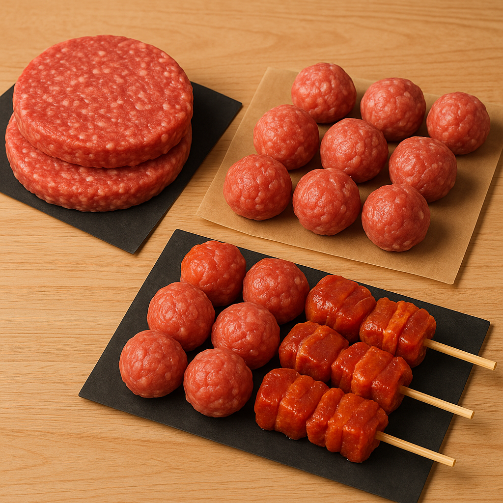 hamburguesas y pinchos carnicos artesanales elaborados en carniceria gallega